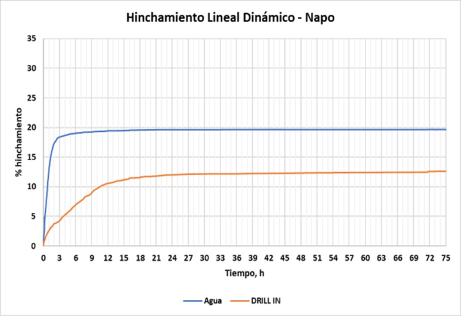 Hinchamiento lineal de Napo
en la secci&oacute;n 8 &frac12;&ldquo;