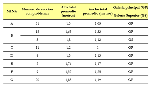 Identificaci&oacute;n de las secciones de las
galer&iacute;as que presentan problemas de dise&ntilde;o (muy peque&ntilde;as)
