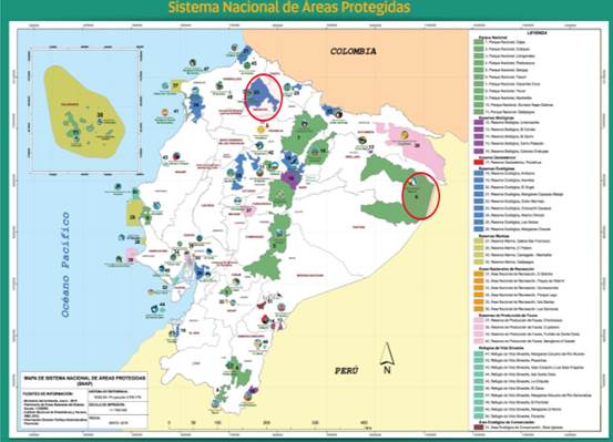 &Aacute;reas protegidas del Ecuador