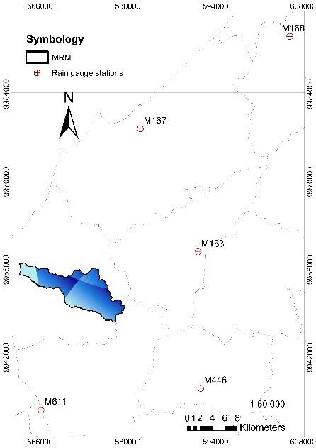 Estaciones meteorol&oacute;gicas
cercanas a la microcuenca