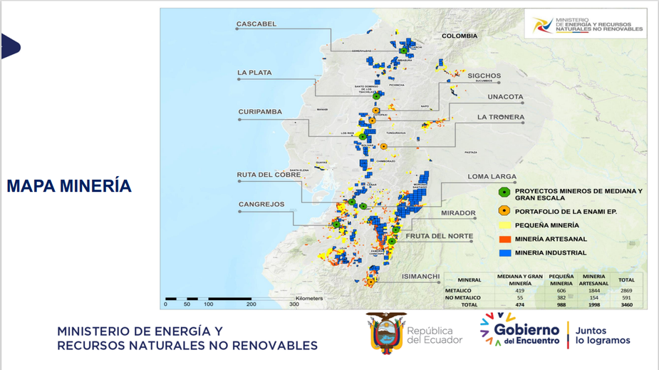  Mapa Miner&iacute;a Ecuador