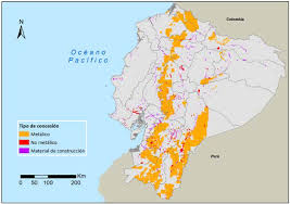 Tipo de explotaciones de
las concesiones mineras en el Ecuador