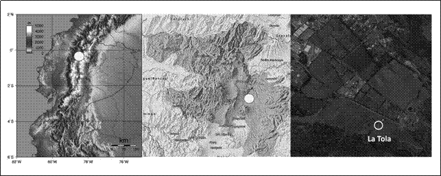 Ubicación del Valle de Tumbaco y la
estación climatológica La Tola.