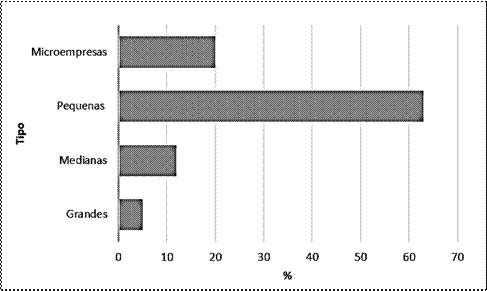 Tipos de empresas participantes en la
cadena de valor del tomate de árbol.