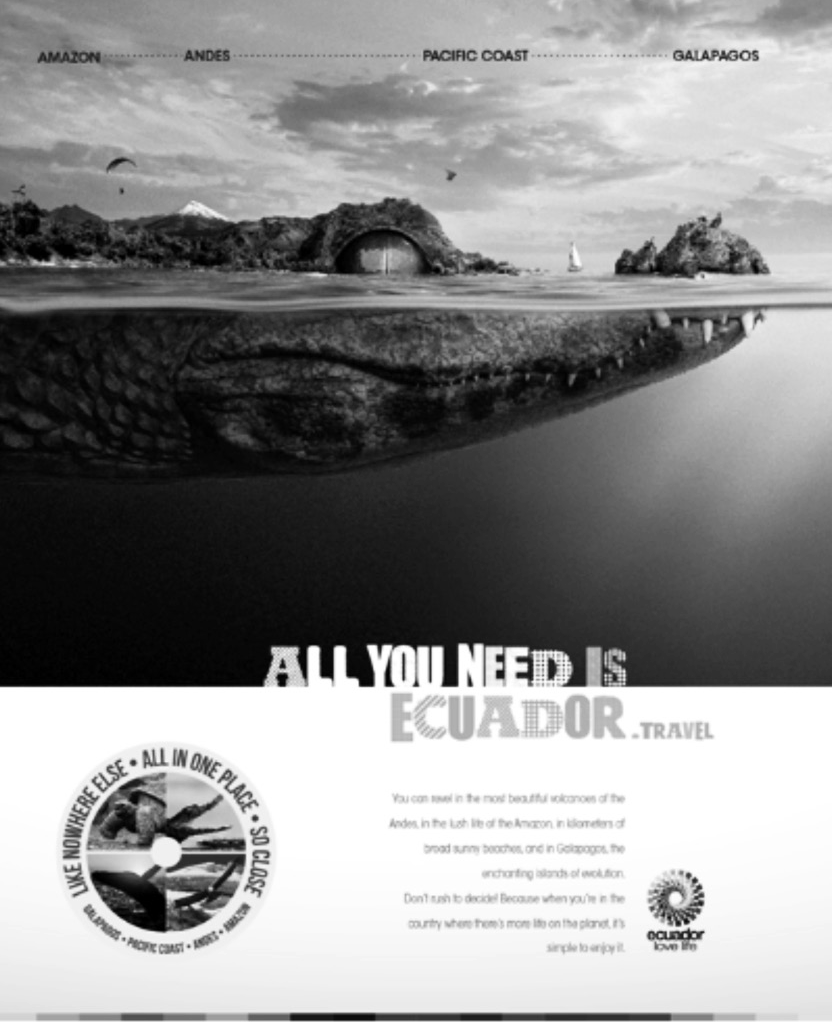 Eslogan y marca país
del turismo en Ecuador al 2014