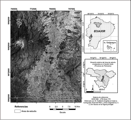 Localizaci&oacute;n
del &aacute;rea de estudio.