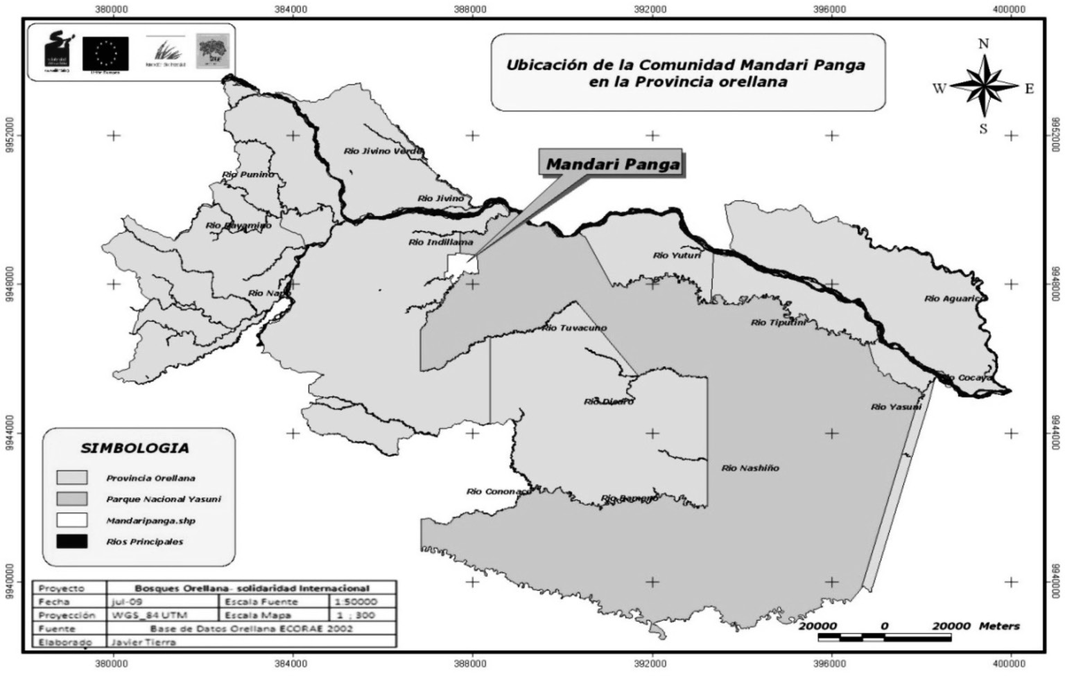 Localizaci&oacute;n
de la Comuna Mandari Panga. 