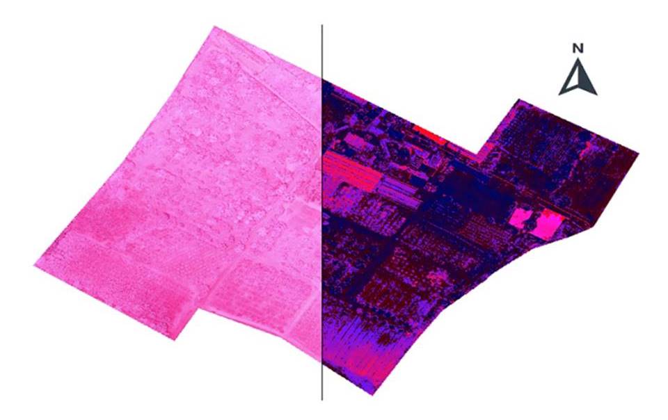 Calibración de luz en el programa QGis.