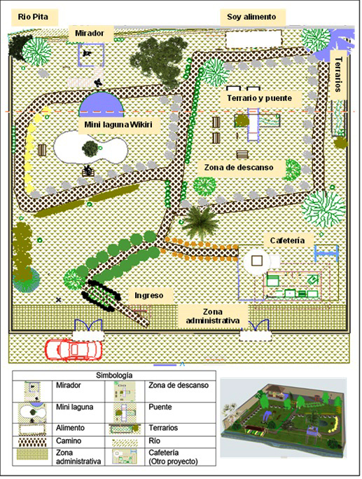 Plano de rediseño del sendero en Archicad 24.