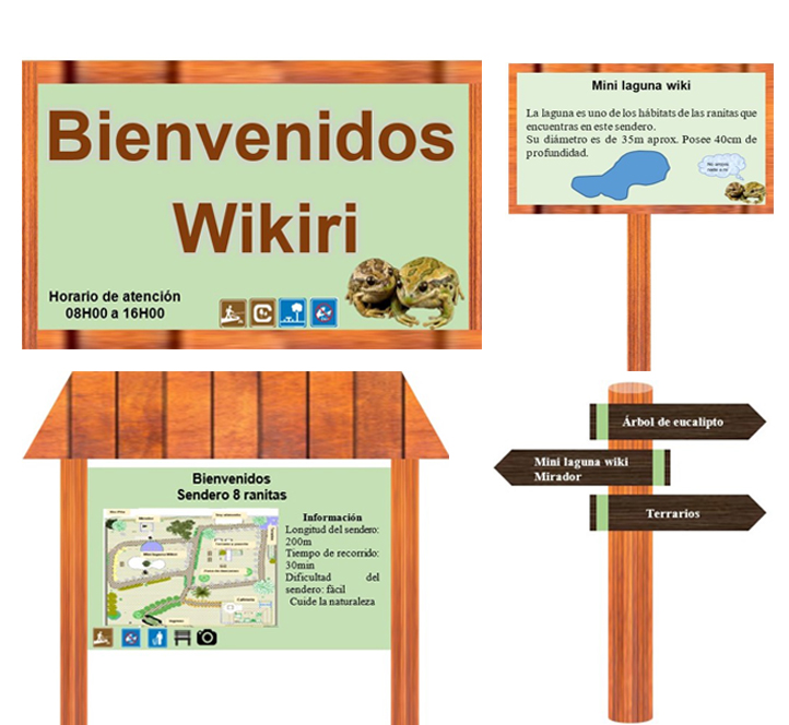 Señaléticas del sendero 8 ranitas.