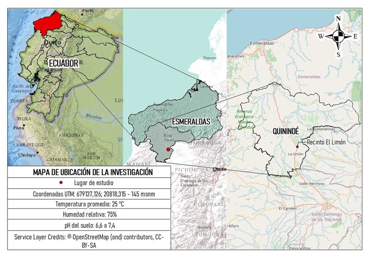 Mapa de ubicación del estudio de la fruta milagrosa.