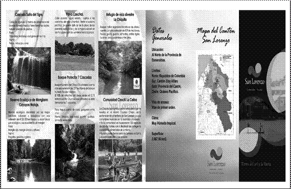 tríptico promocional del cantón