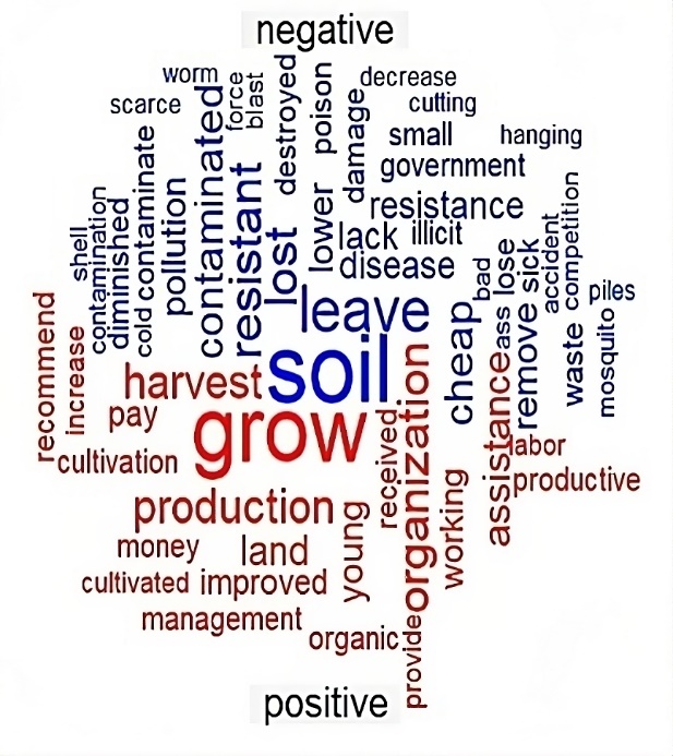 Positive and negative feelings perceived by pea growers, ex-post COVID-19.