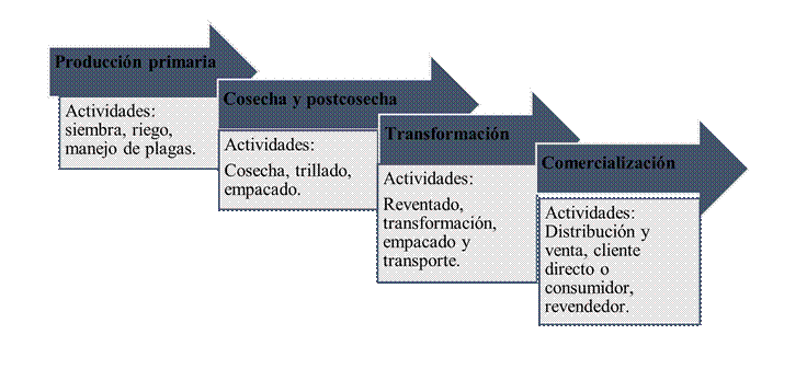 Esquema de la CCA del amaranto en la CDMX.