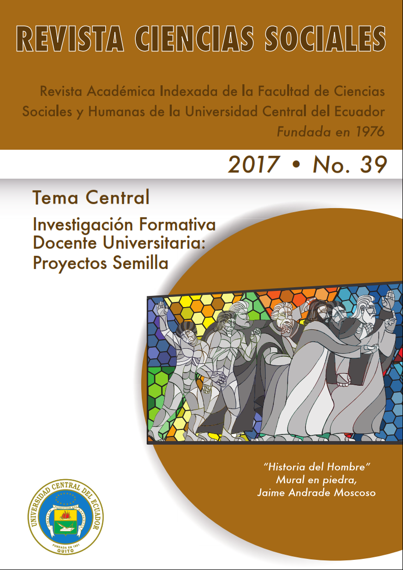 					Ver Vol. 1 Núm. 39 (2017): Investigación Formativa Docente Universitaria: Proyectos Semilla
				