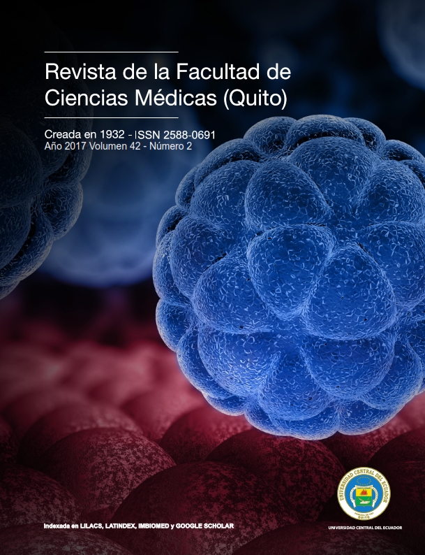					Ver Vol. 42 Núm. 2 (2017): Revista de la Facultad de Ciencias Médicas (Quito)
				