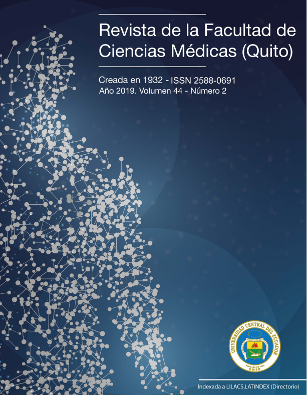 					Ver Vol. 44 Núm. 2 (2019): Revista de la Facultad de Ciencias Médicas (Quito)
				