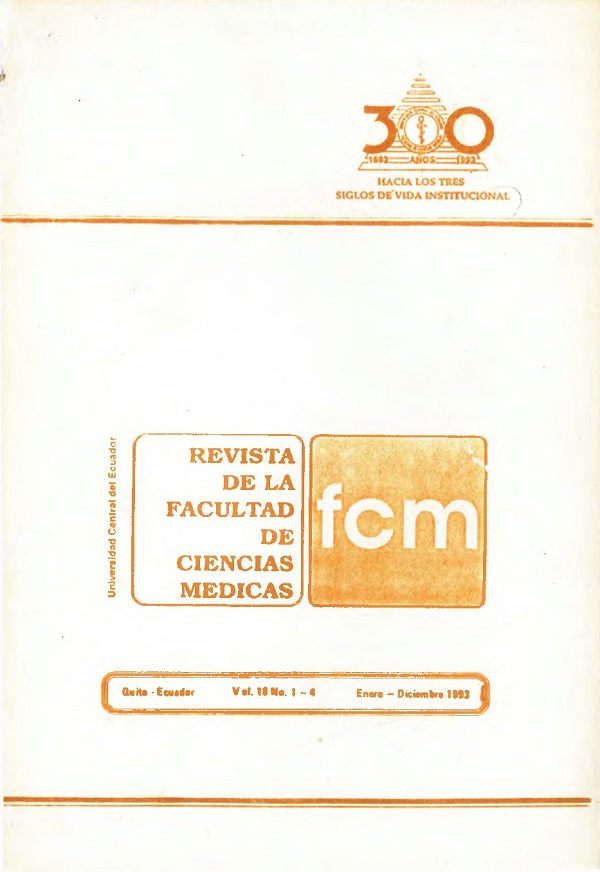 					Ver Vol. 18 Núm. 1-4 (1993): Revista de la Facultad de Ciencias Médicas (Quito)
				