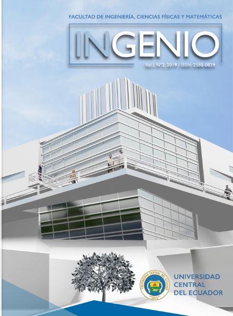 					Ver Vol. 1 Núm. 2 (2019): INGENIO, Revista de la Facultad de Ingeniería, Ciencias Físicas y Matemática
				