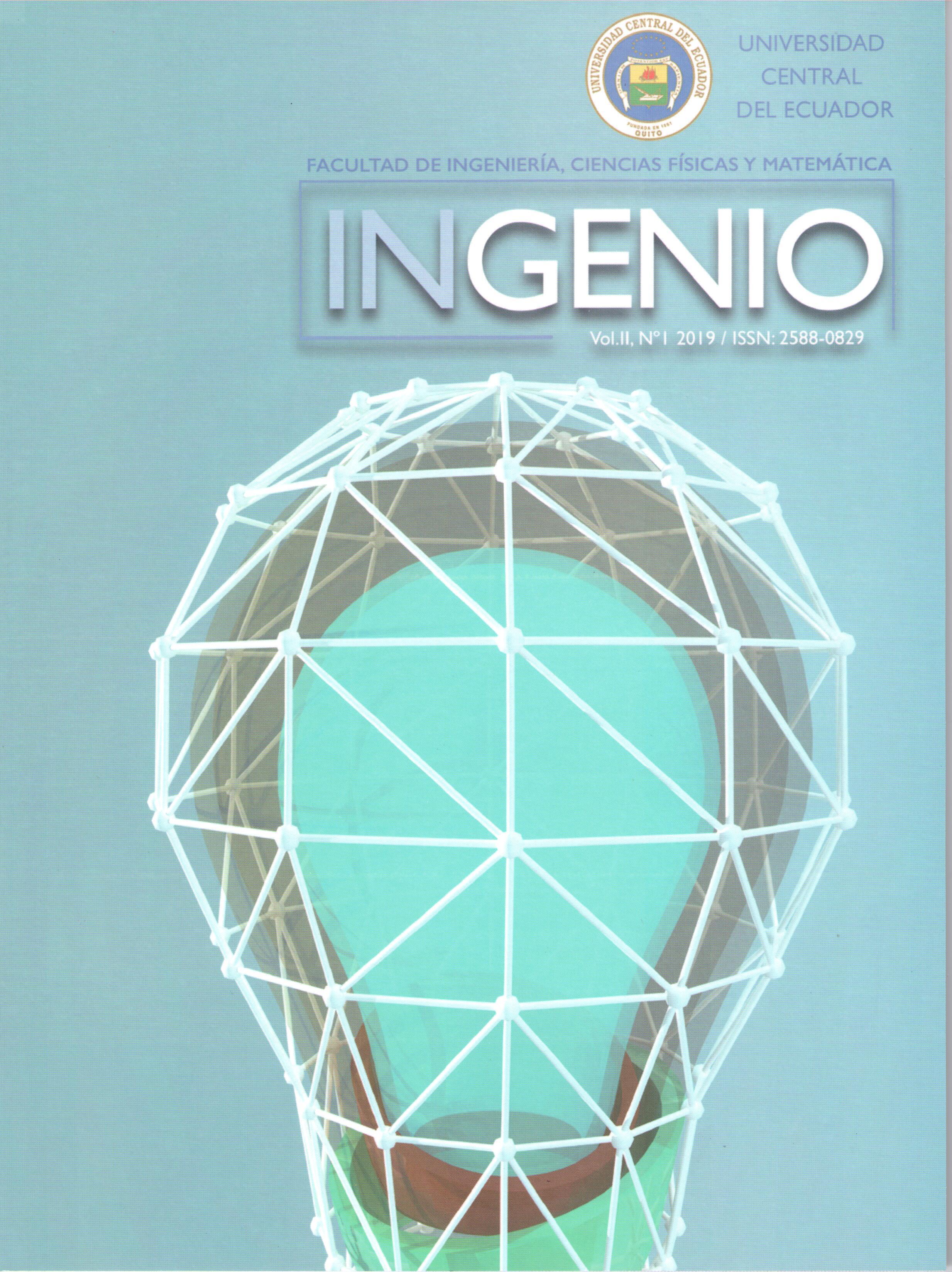 					View Vol. 2 No. 1 (2019): INGENIO, Revista de la Facultad de Ingeniería, Ciencias Físicas y Matemática
				