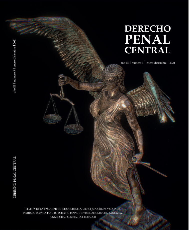 					Ver Vol. 3 Núm. 3 (2021): Derecho Penal Central
				